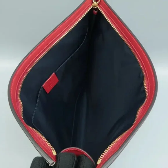 100% Authentic GUCCI Blooms Blue Canvas Clutch Bag 552-060724 - Picture 10 of 12